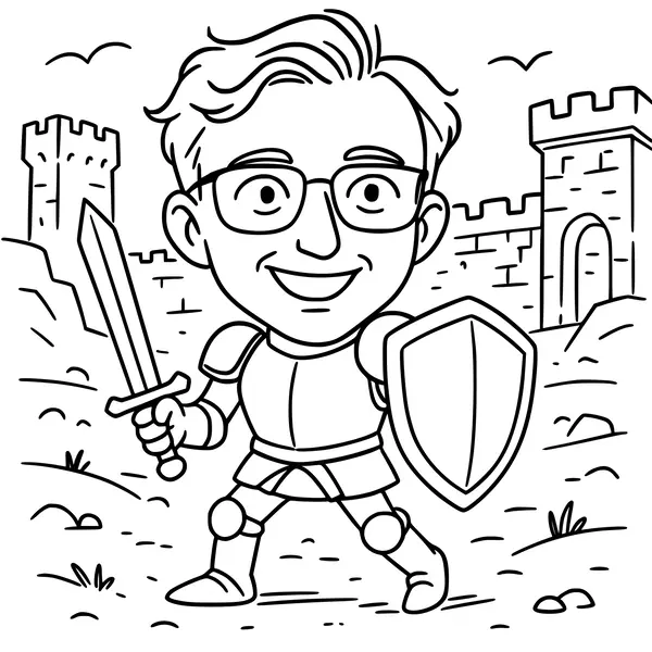 Портрет скетчбота — пример карикатуры с мероприятия